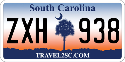 SC license plate ZXH938