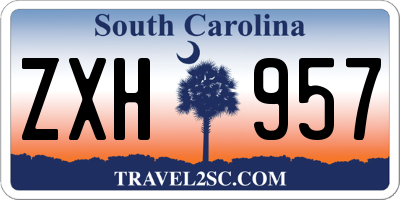 SC license plate ZXH957