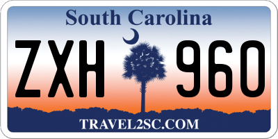 SC license plate ZXH960
