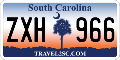 SC license plate ZXH966