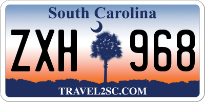 SC license plate ZXH968