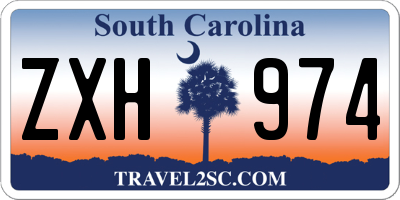 SC license plate ZXH974