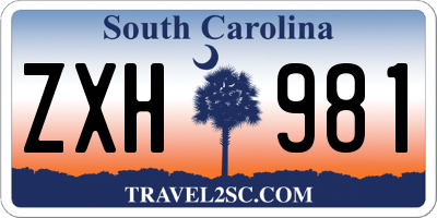 SC license plate ZXH981