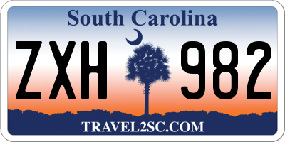 SC license plate ZXH982