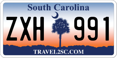 SC license plate ZXH991