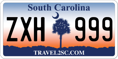 SC license plate ZXH999