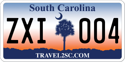 SC license plate ZXI004