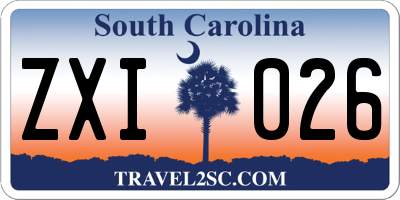 SC license plate ZXI026