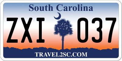 SC license plate ZXI037