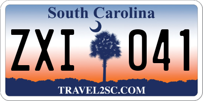 SC license plate ZXI041