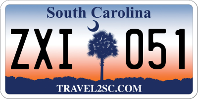 SC license plate ZXI051