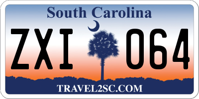 SC license plate ZXI064