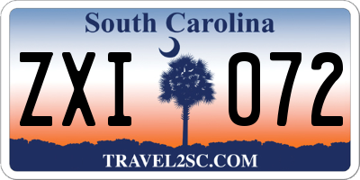 SC license plate ZXI072