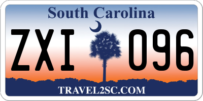 SC license plate ZXI096