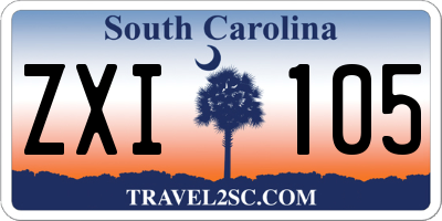 SC license plate ZXI105