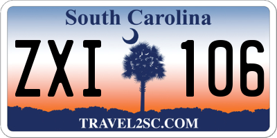 SC license plate ZXI106