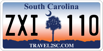 SC license plate ZXI110