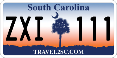 SC license plate ZXI111