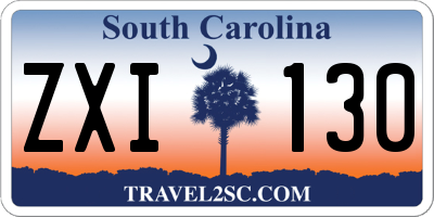 SC license plate ZXI130