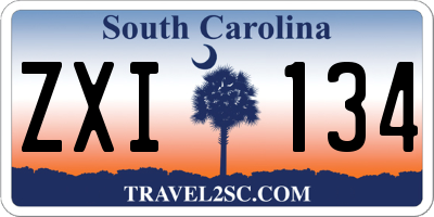 SC license plate ZXI134