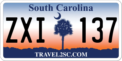 SC license plate ZXI137