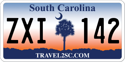 SC license plate ZXI142