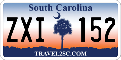 SC license plate ZXI152