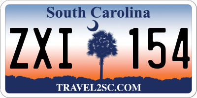 SC license plate ZXI154