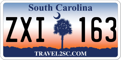 SC license plate ZXI163