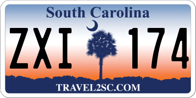 SC license plate ZXI174