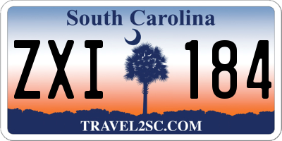 SC license plate ZXI184