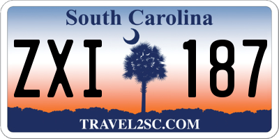 SC license plate ZXI187