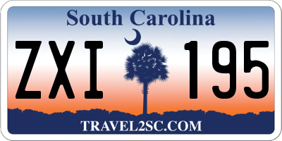SC license plate ZXI195