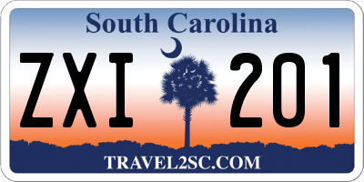 SC license plate ZXI201