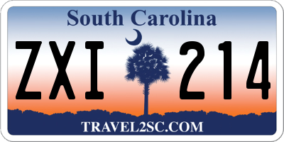 SC license plate ZXI214