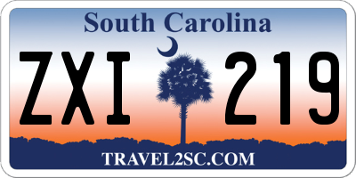 SC license plate ZXI219