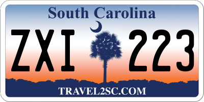 SC license plate ZXI223