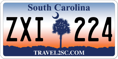 SC license plate ZXI224