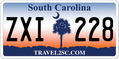 SC license plate ZXI228