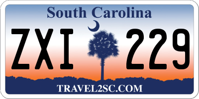 SC license plate ZXI229