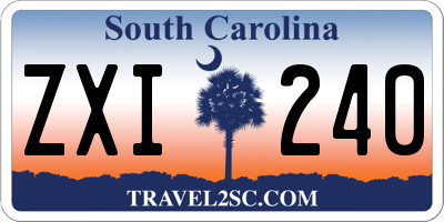 SC license plate ZXI240