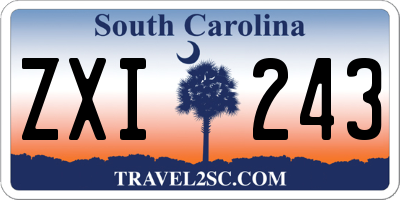 SC license plate ZXI243