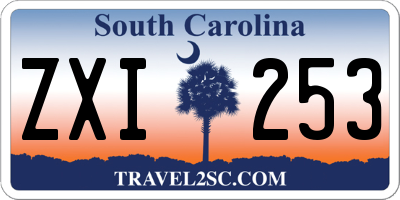 SC license plate ZXI253