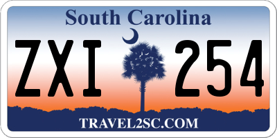 SC license plate ZXI254