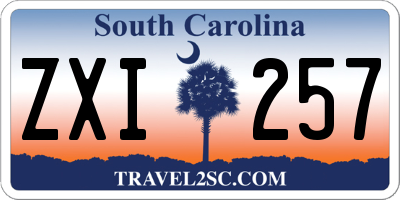 SC license plate ZXI257