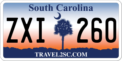 SC license plate ZXI260