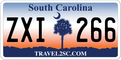 SC license plate ZXI266