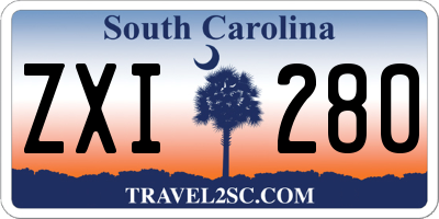 SC license plate ZXI280