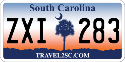 SC license plate ZXI283
