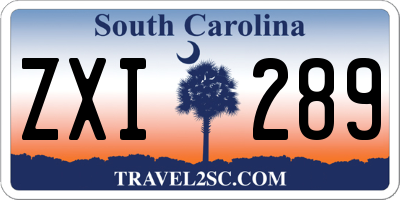 SC license plate ZXI289